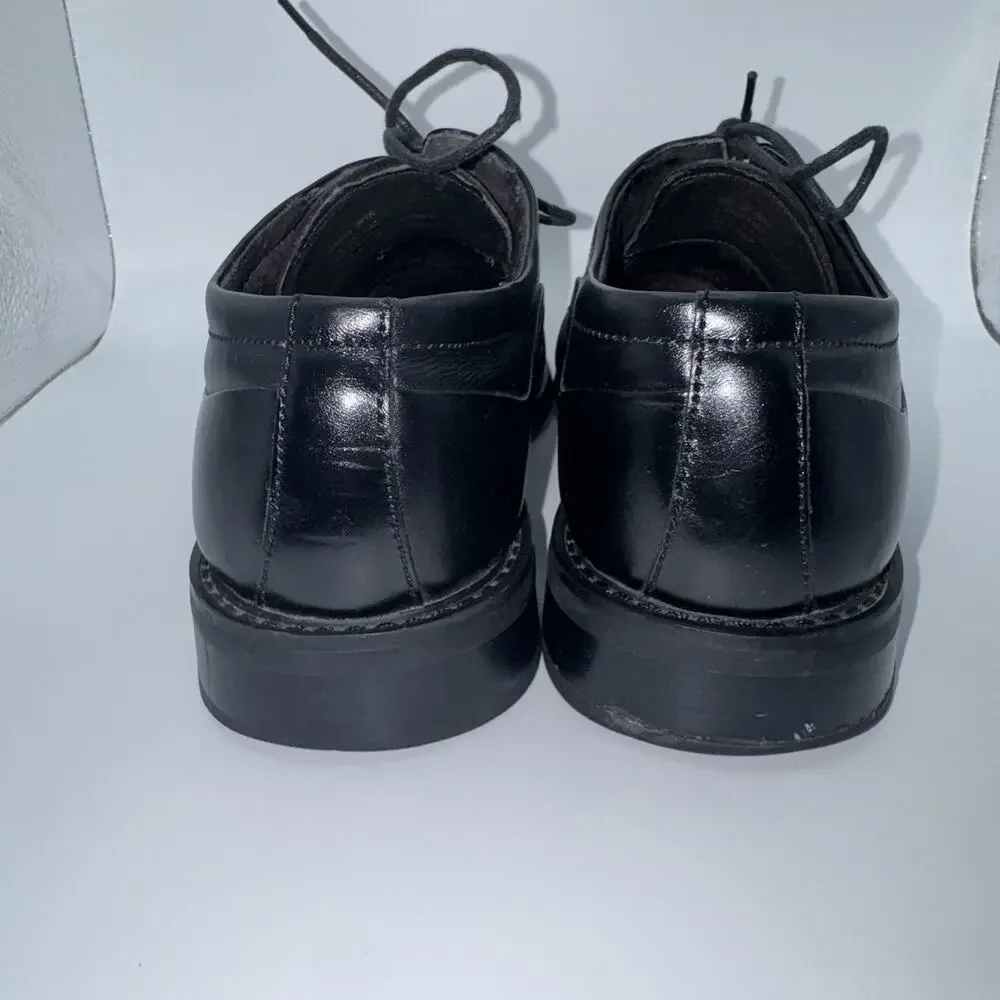 Florsheim Black Leather Oxford Dress Shoes Mens Size 8 Square Toe Lace Up
